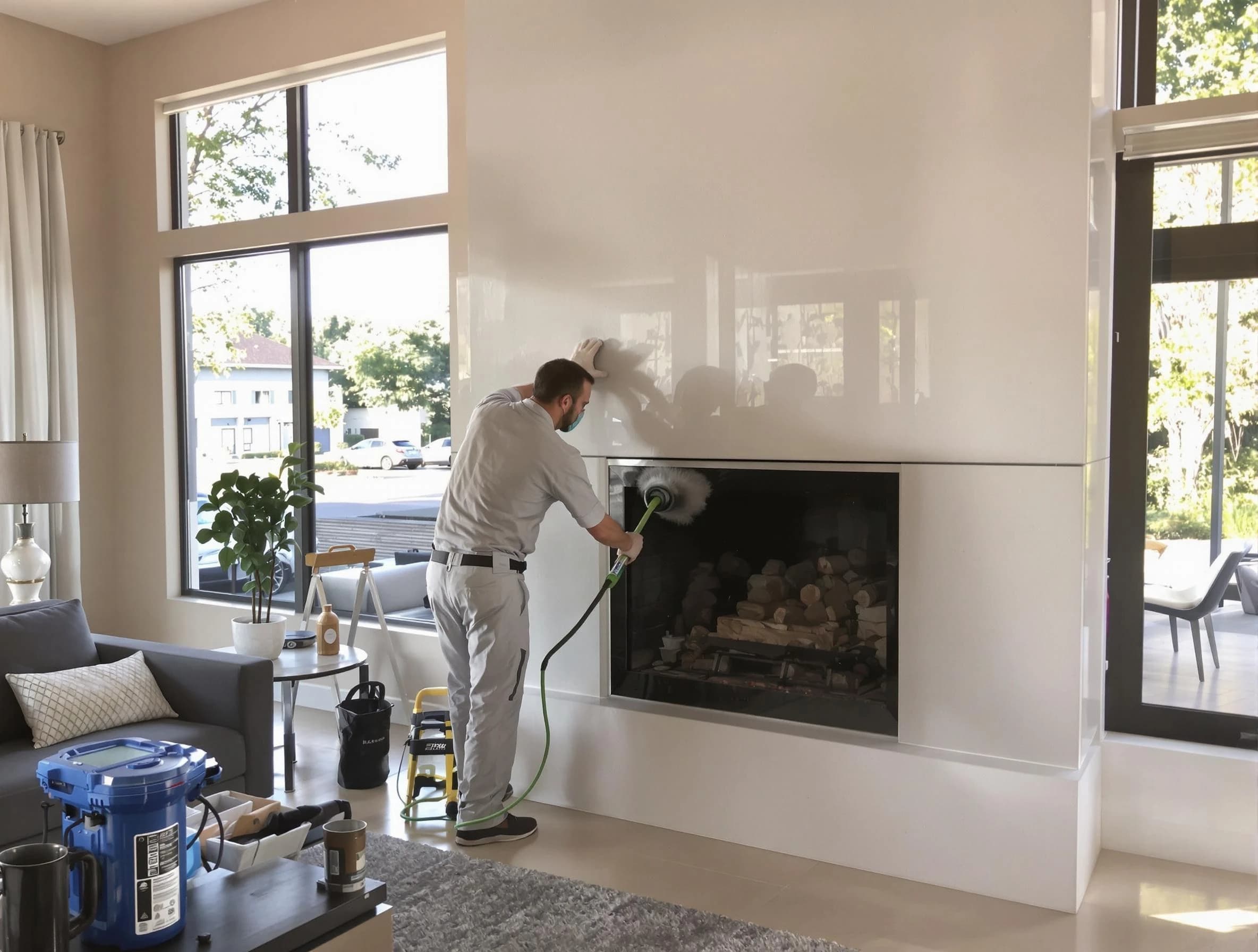 Sunset Chimney Sweep performing thorough soot removal in Sunset, UT