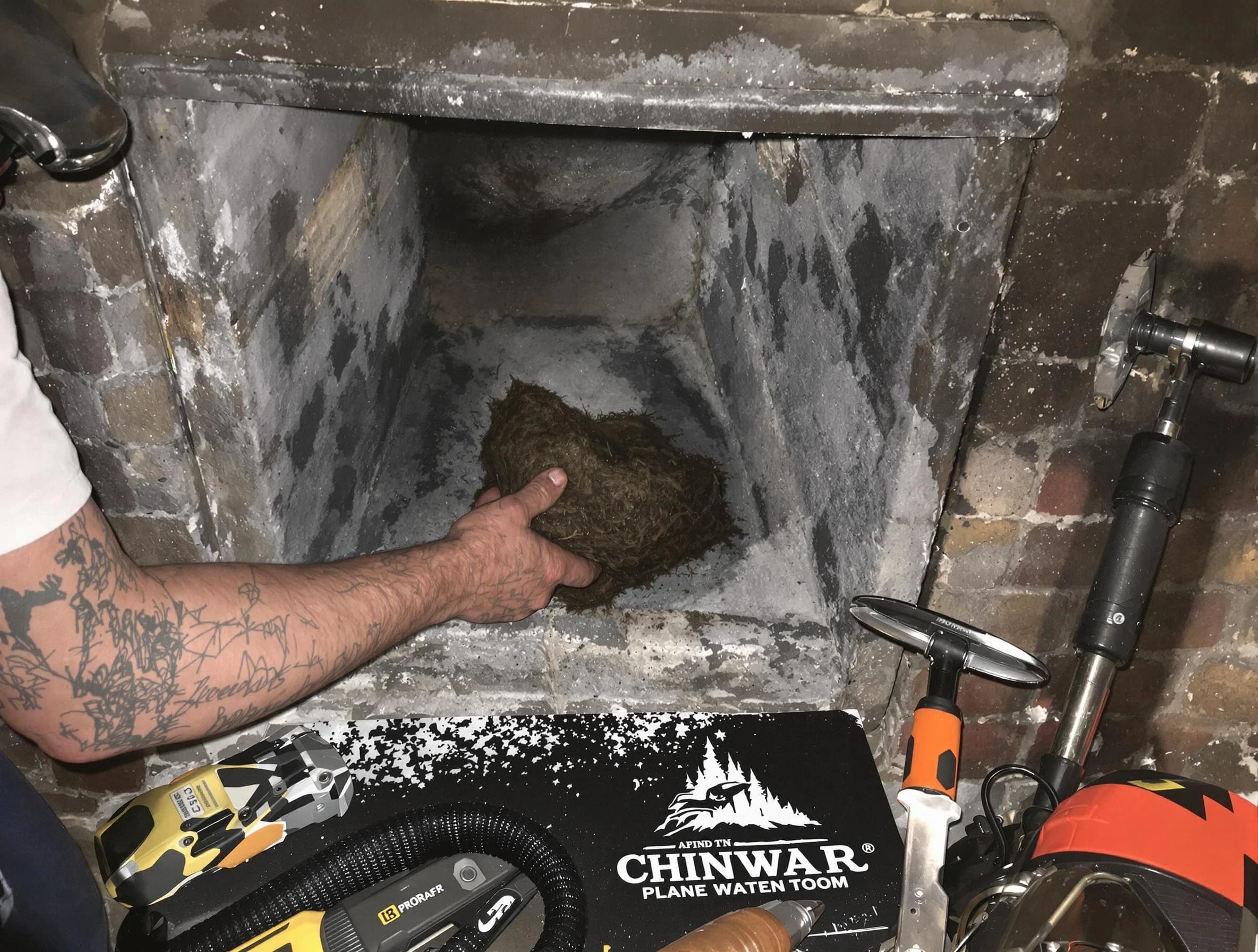 Sunset Chimney Sweep safely removing debris and screening chimney in Sunset, UT