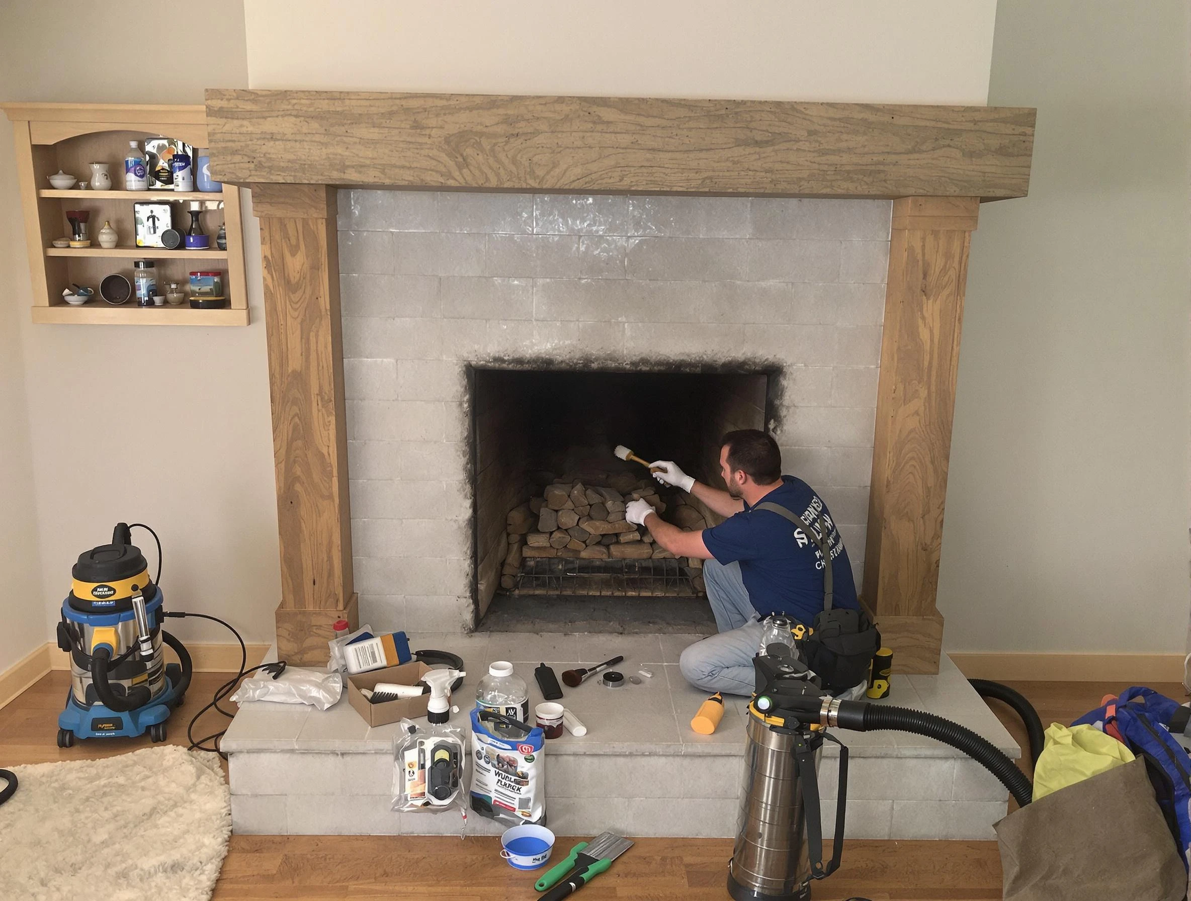 Detailed creosote removal process by Sunset Chimney Sweep in Sunset, UT